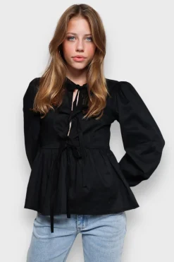 Hauts>Meet Me There Angel Blouse Black