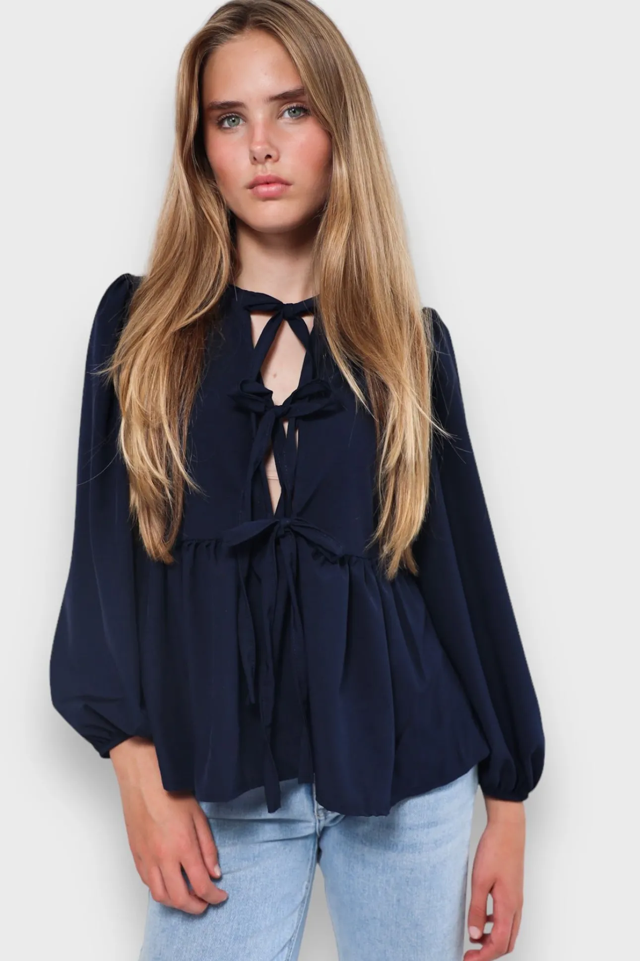 Hauts>Meet Me There Angel Blouse Navy