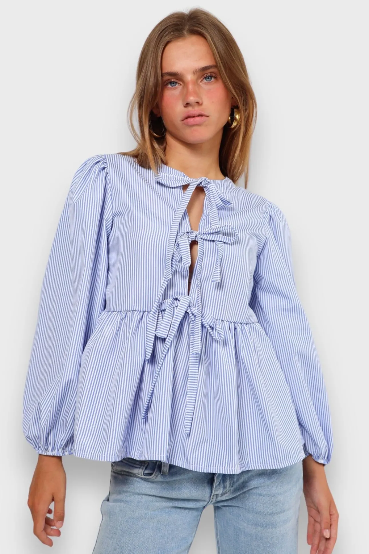 Hauts>Meet Me There Angel Blouse Striped