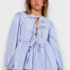 Blouses>Meet Me There Angel Blouse Striped