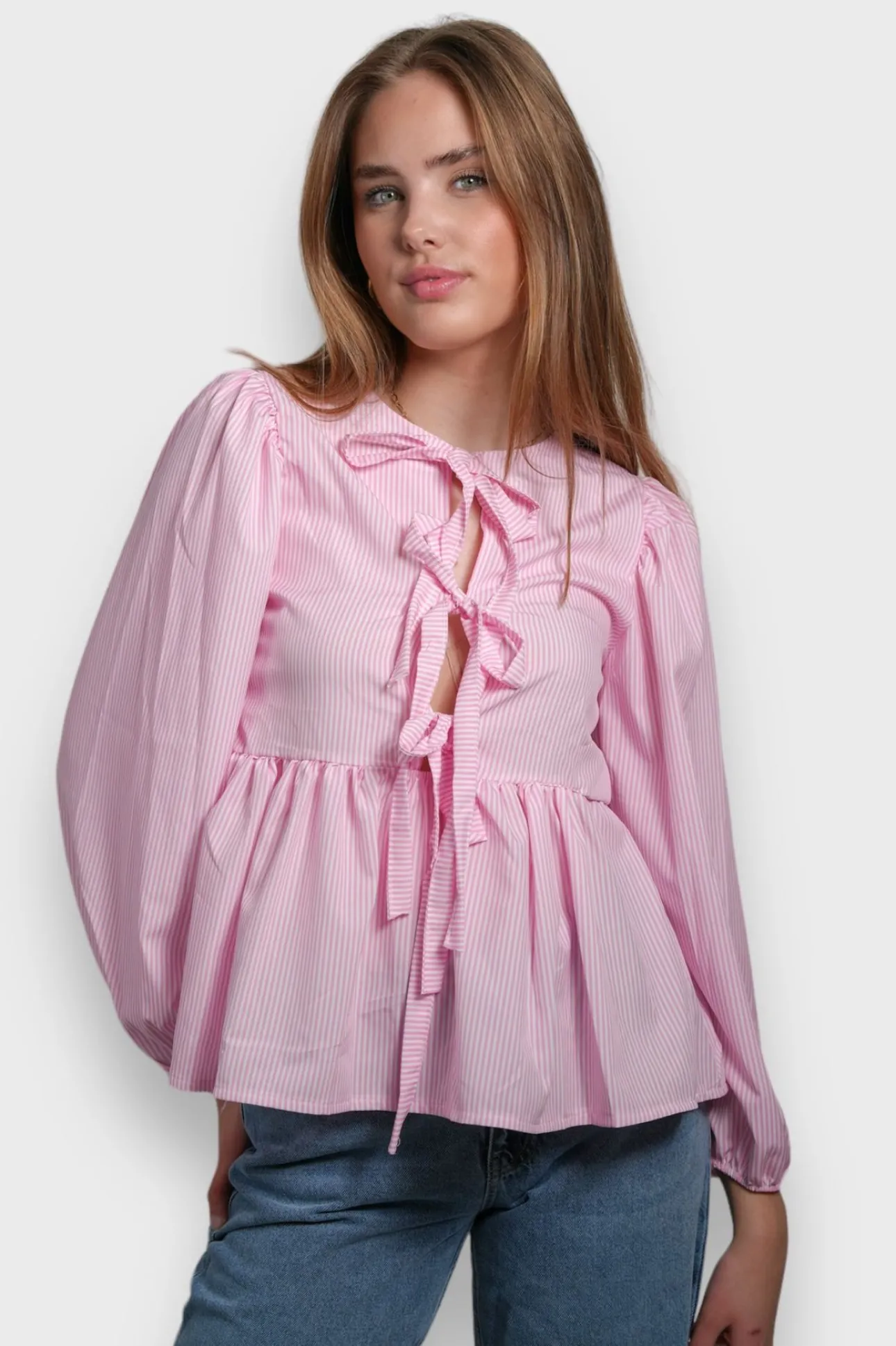 Hauts>Meet Me There Angel Blouse Striped Pink