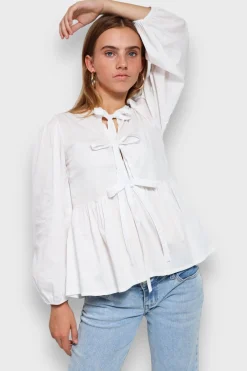 Blouses>Meet Me There Angel Blouse White