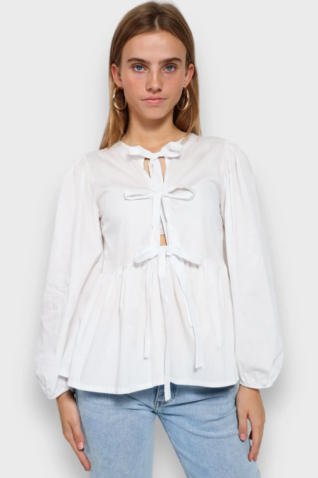 Blouses>Meet Me There Angel Blouse White