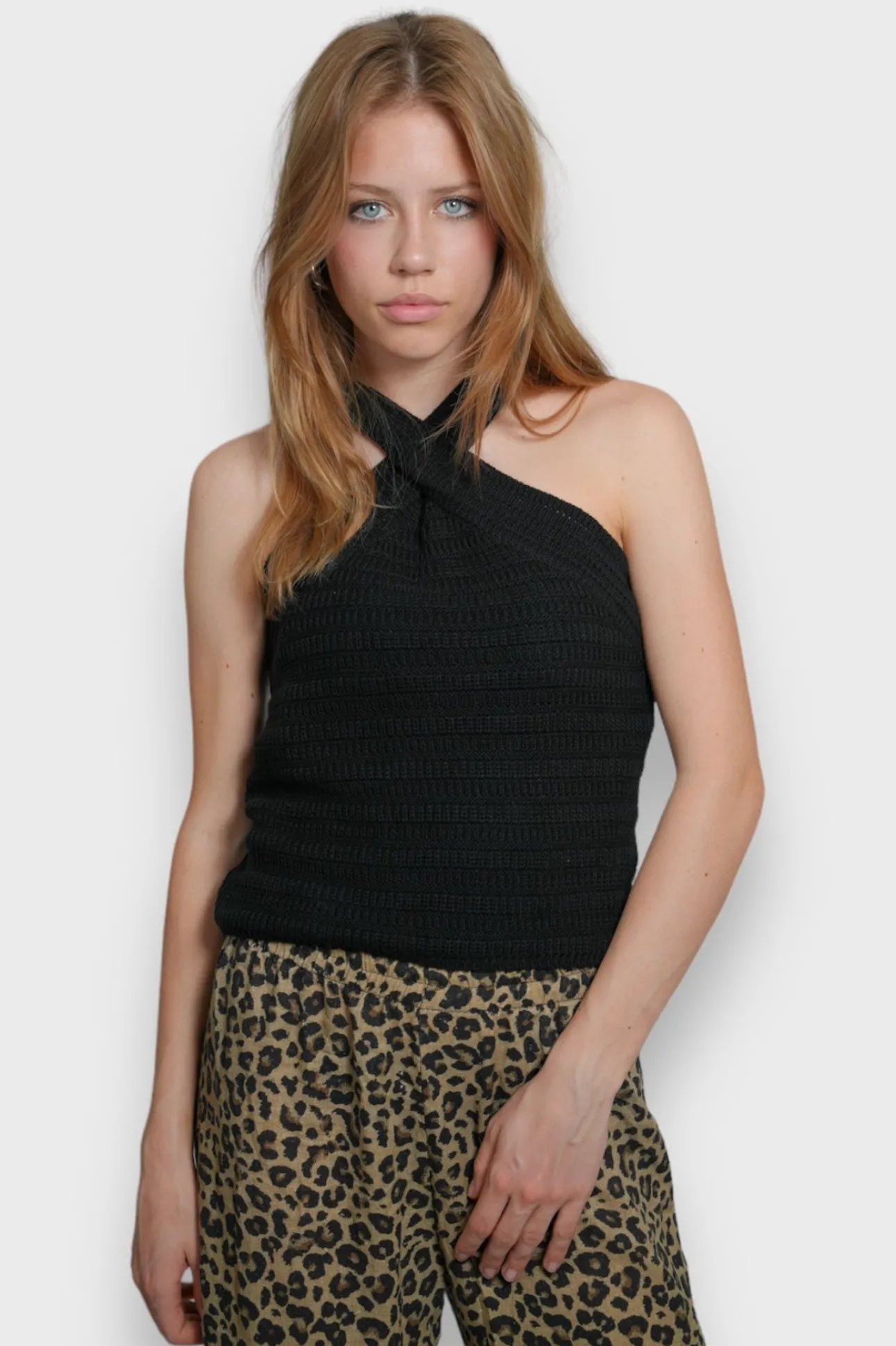 Hauts>Meet Me There Crochet Top Black