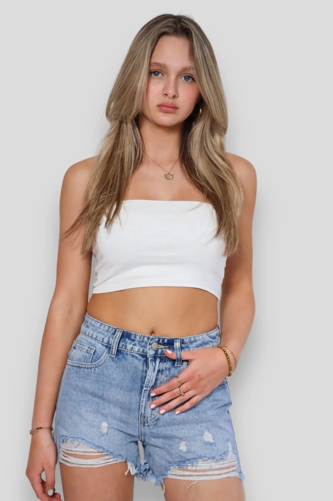 Pantalon>Meet Me There Denim Ripped Short