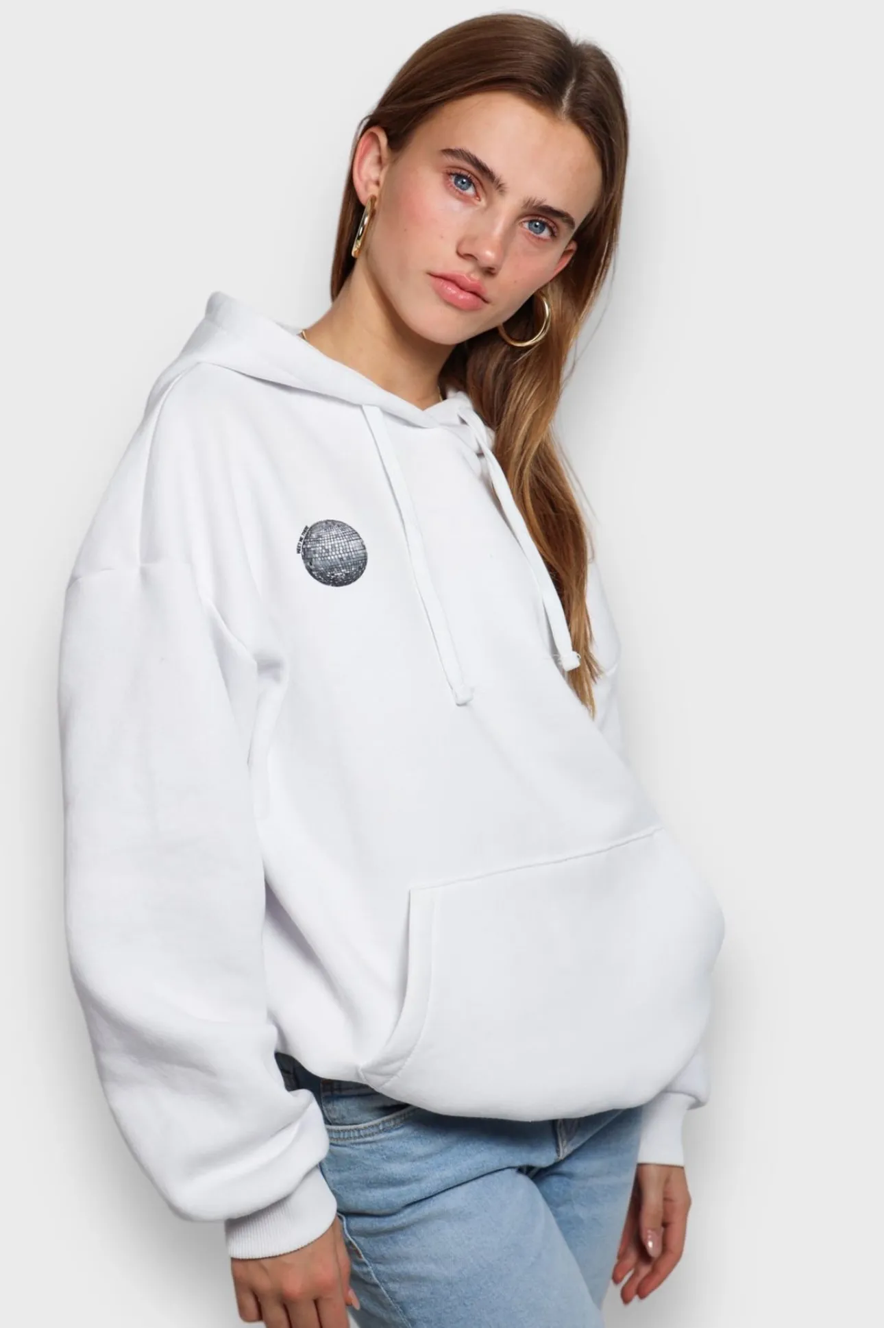 Gilets Et Pulls>Meet Me There Disco Hoodie White