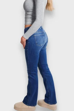 Pantalon>Meet Me There Flared Low Waist Jeans Dark Blue