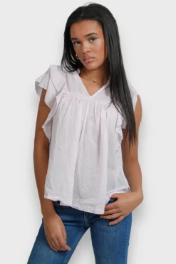 Blouses>Meet Me There Flora Blouse Baby Pink