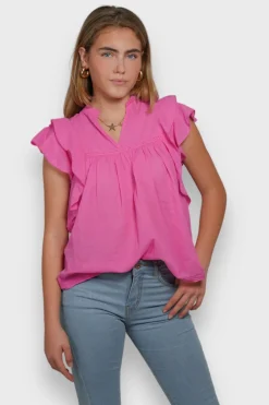 Hauts>Meet Me There Flora Blouse Pink
