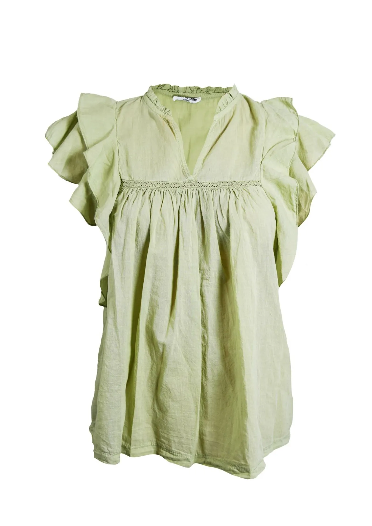 Blouses>Meet Me There Flora Blouse Sage Green