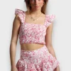 Jupes>Meet Me There Flower Skirt Pink