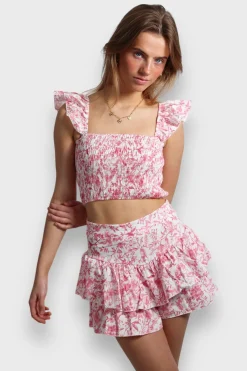 Jupes>Meet Me There Flower Skirt Pink