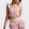Hauts>Meet Me There Flower Top Pink