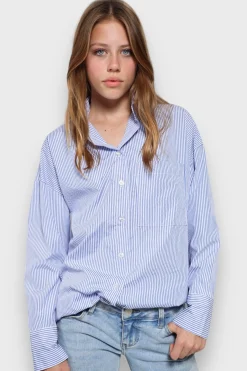 Hauts>Meet Me There Get Cozy Blouse Blue