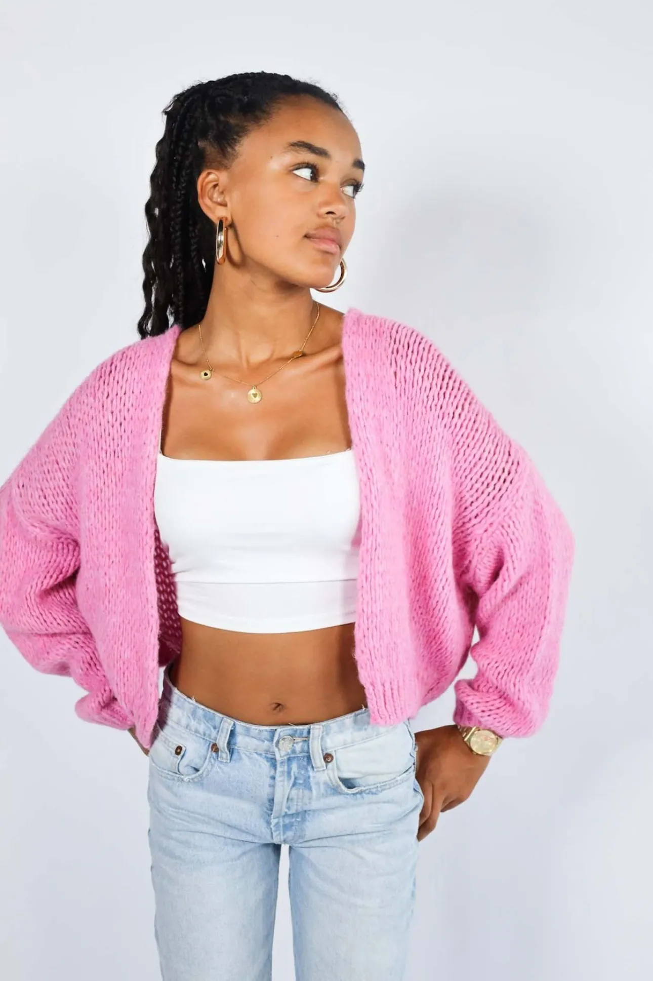 Gilets Et Pulls>Meet Me There Gilet "Keep Me Warm" Petite Rose