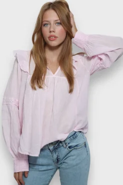Hauts>Meet Me There Glory Blouse Baby Pink