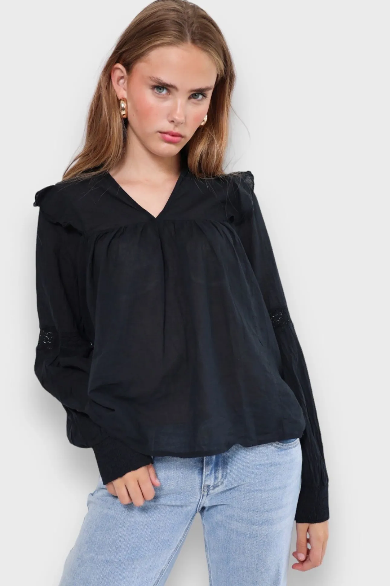 Blouses>Meet Me There Glory Blouse Black