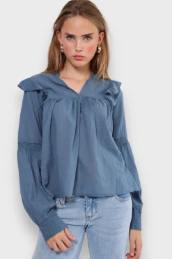 Blouses>Meet Me There Glory Blouse Blue
