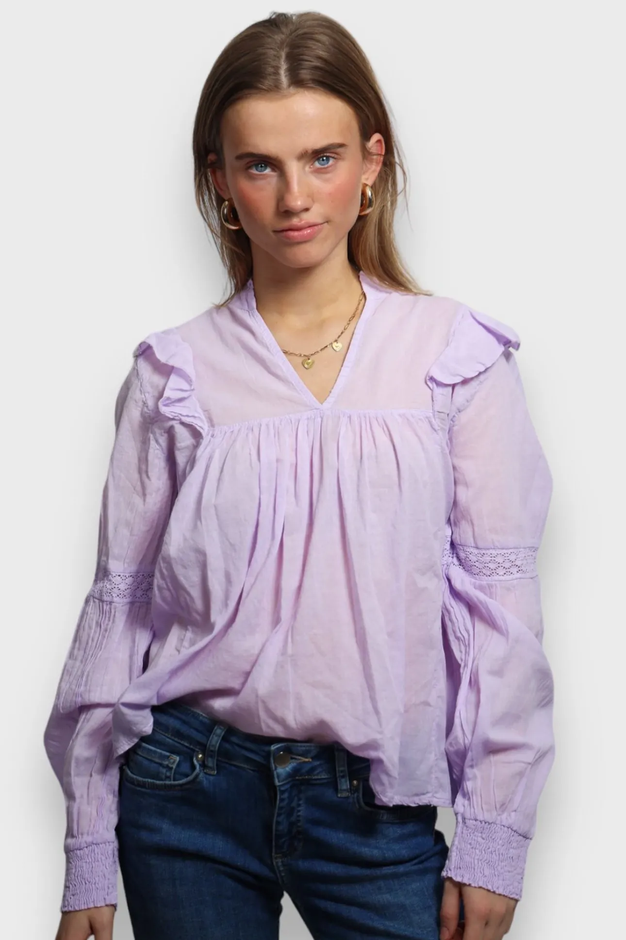 Blouses>Meet Me There Glory Blouse Lila