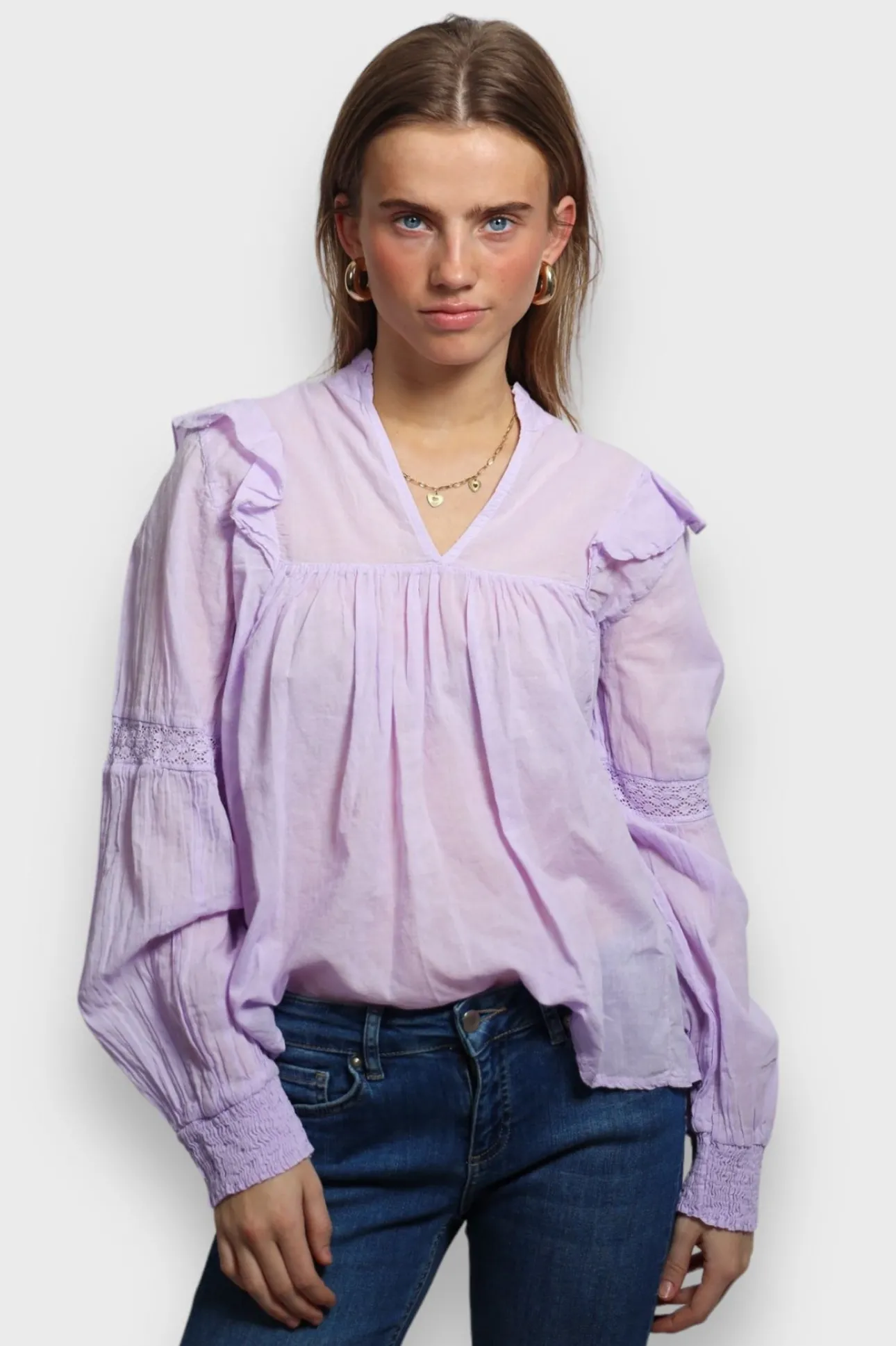 Blouses>Meet Me There Glory Blouse Lila