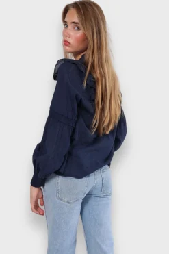 Blouses>Meet Me There Glory Blouse Navy