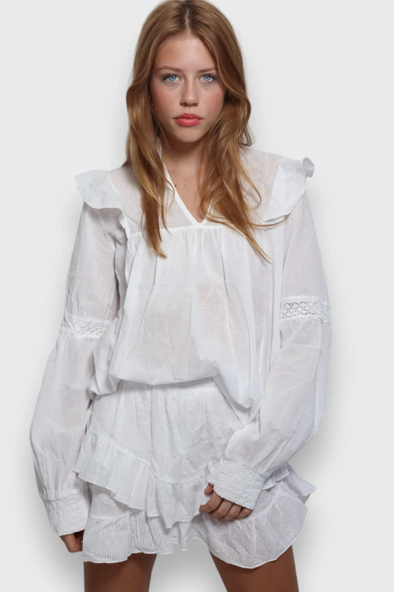 Blouses>Meet Me There Glory Blouse White