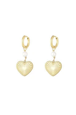Bijoux>Meet Me There Heart Of Gold Earrings