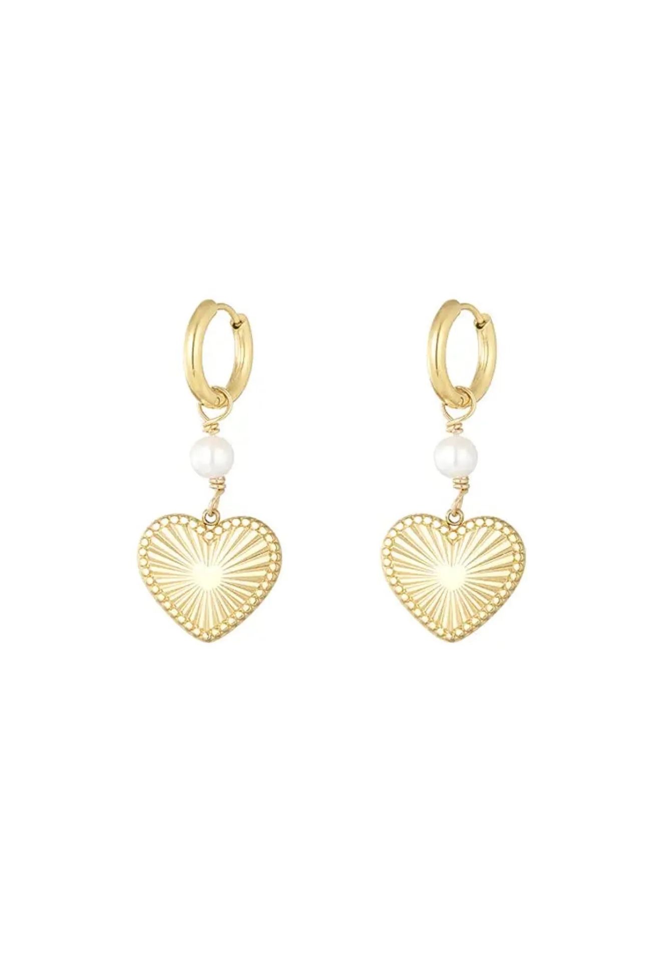 Bijoux>Meet Me There Heart Of Gold Earrings