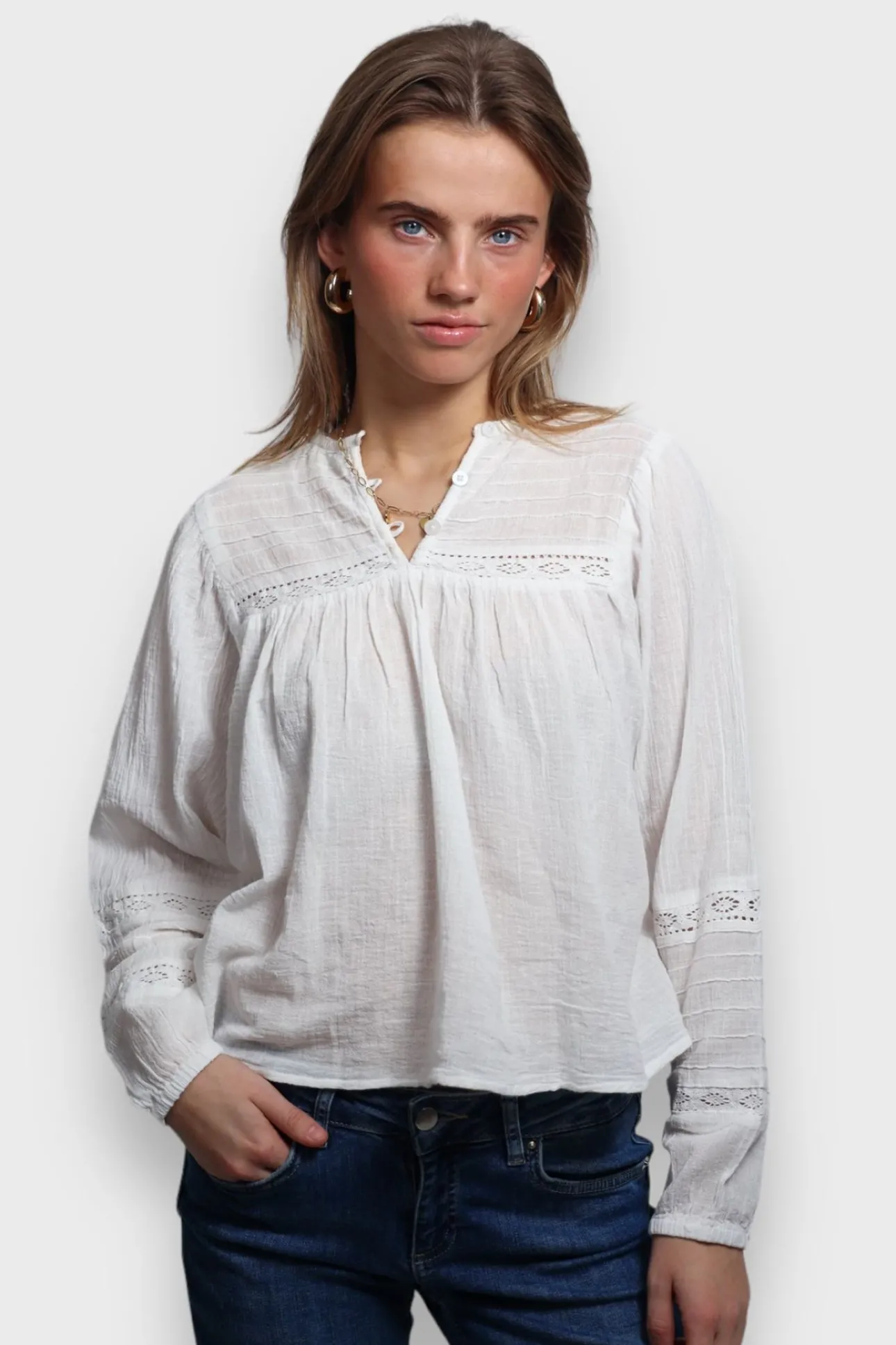 Hauts>Meet Me There Ibiza Blouse White