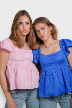 Hauts>Meet Me There June Blouse Cobalt