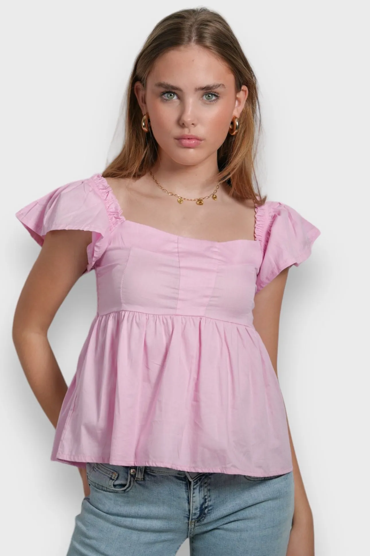 Hauts>Meet Me There June Blouse Pink