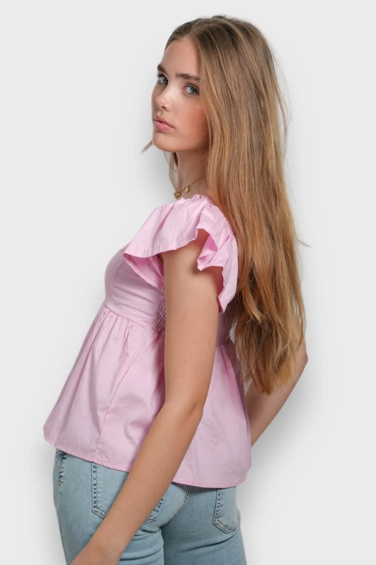 Hauts>Meet Me There June Blouse Pink