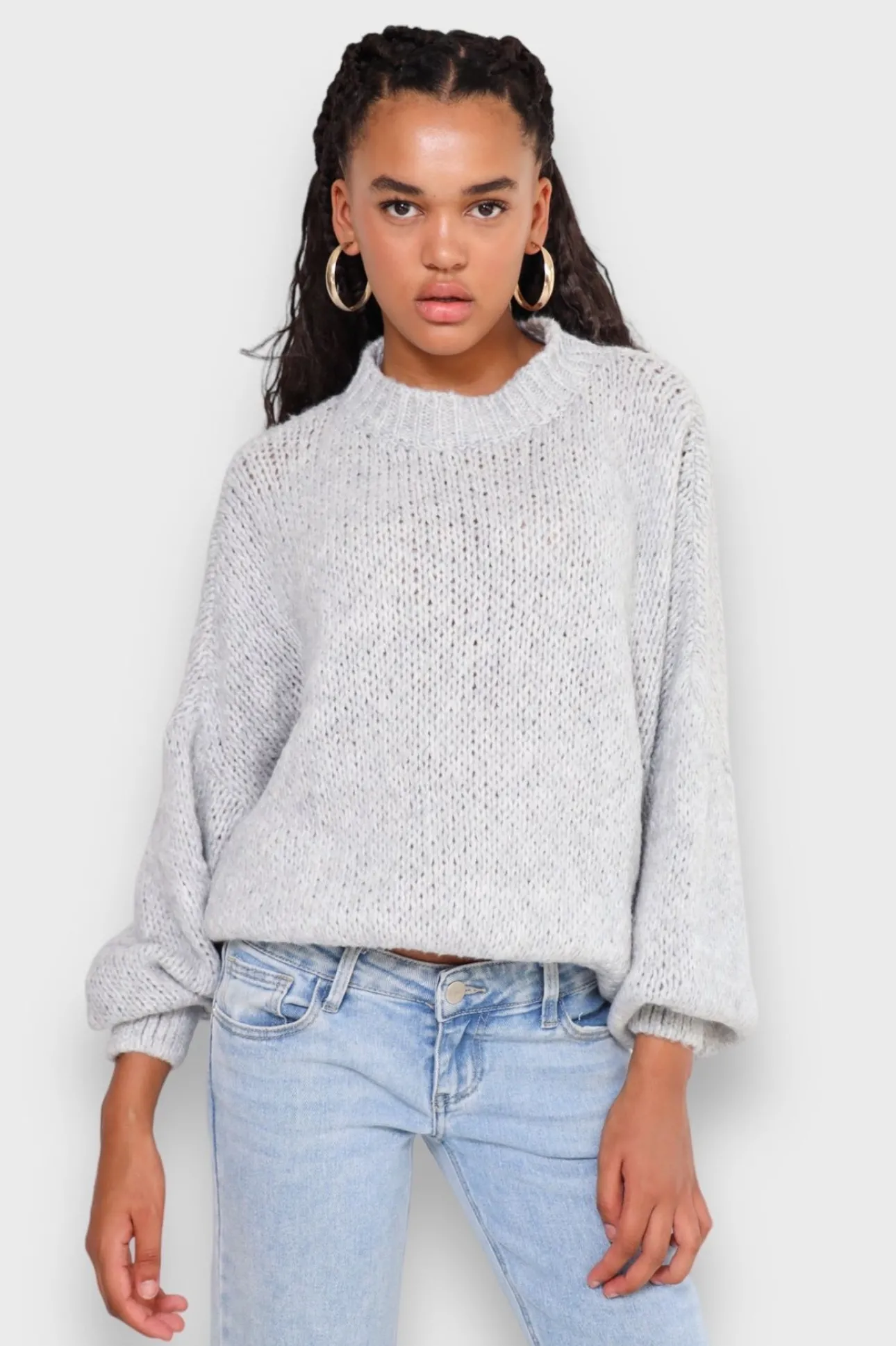 Gilets Et Pulls>Meet Me There Keep Me Warm Sweater Grey