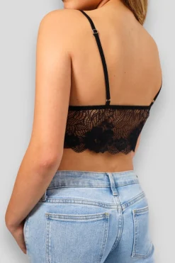 Hauts>Meet Me There Lace Bralette Black
