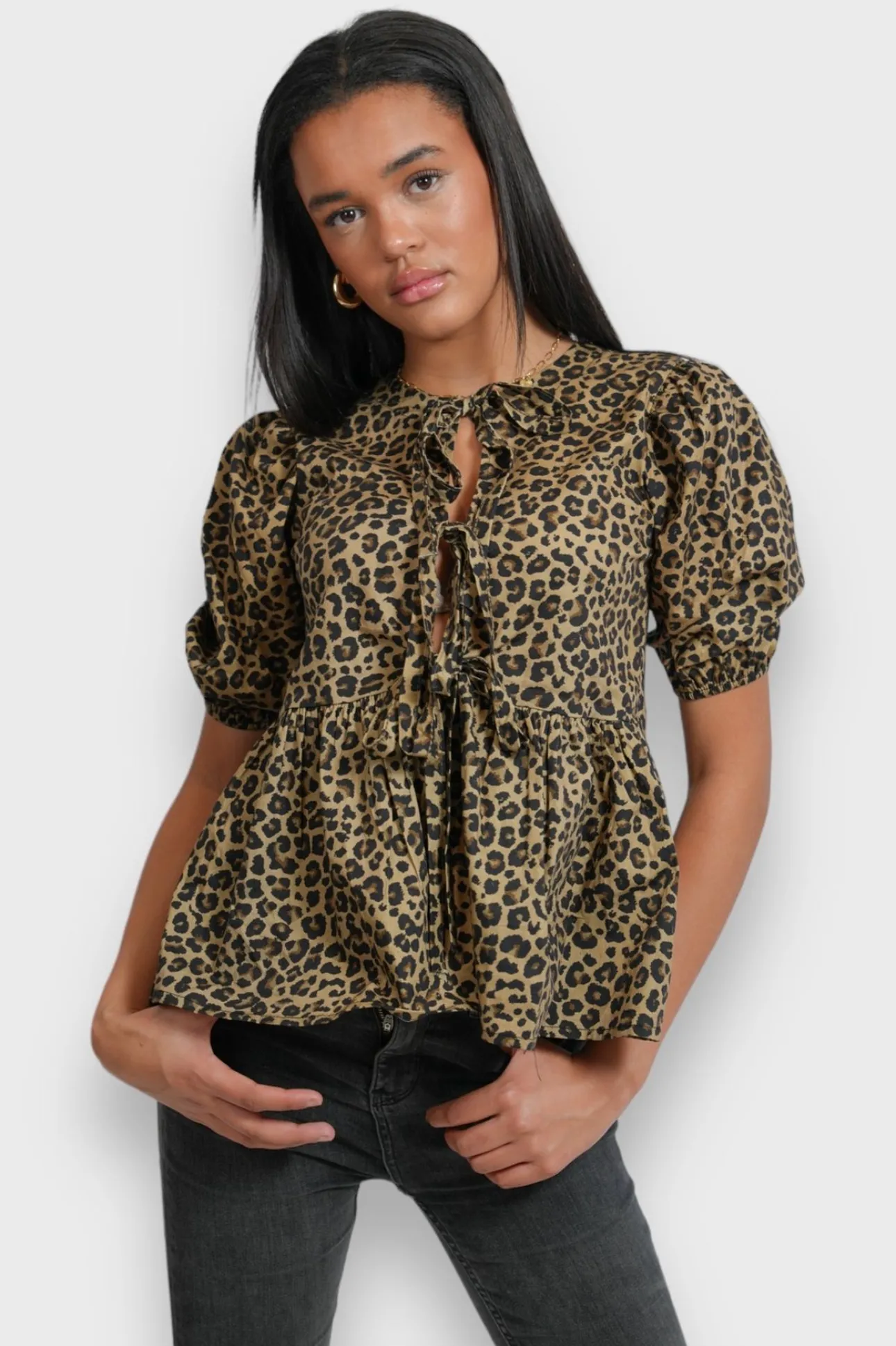 Hauts>Meet Me There Leopard Blouse