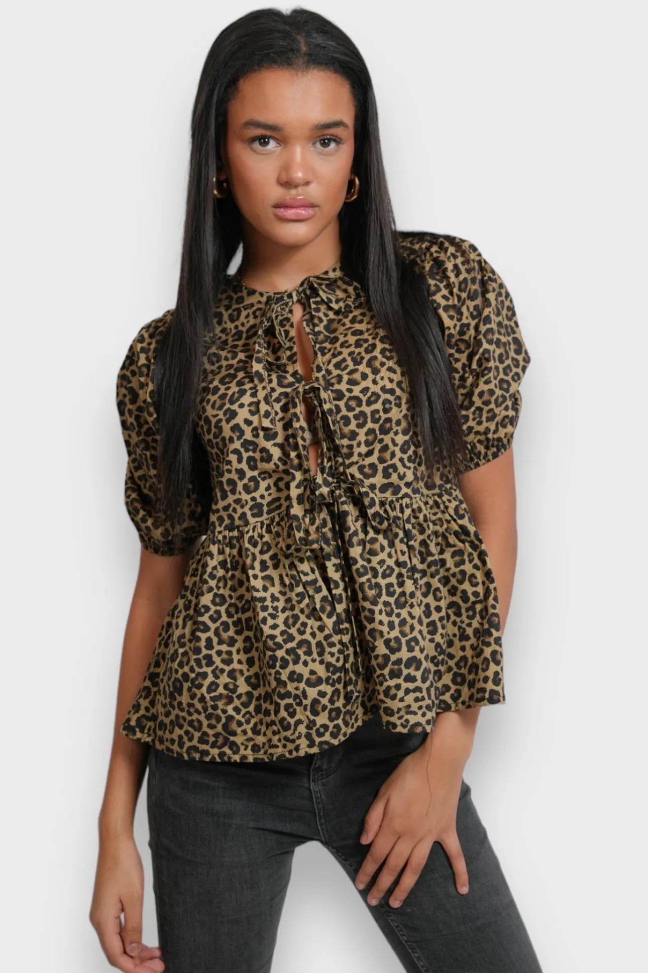 Hauts>Meet Me There Leopard Blouse