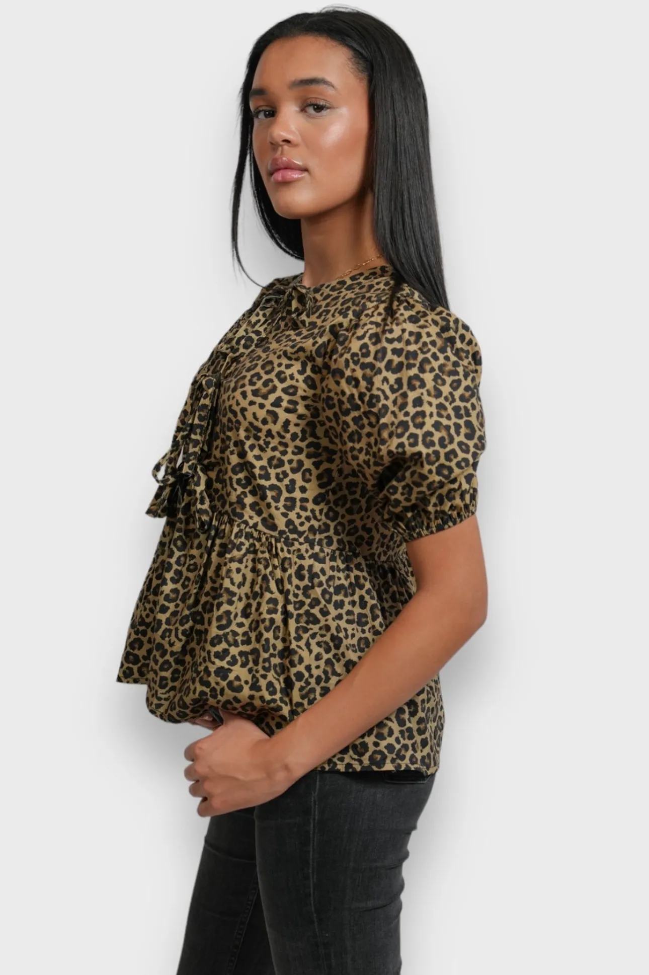 Hauts>Meet Me There Leopard Blouse