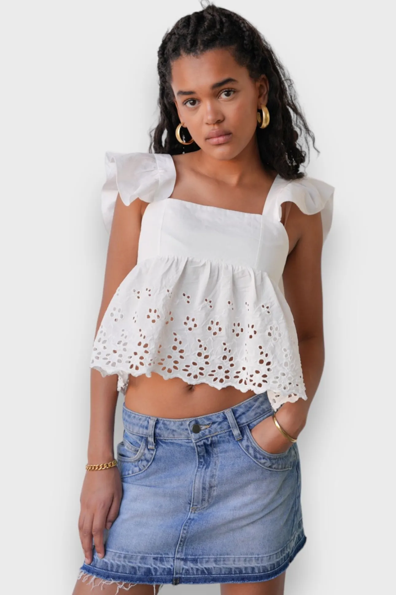Hauts>Meet Me There Lily Top White