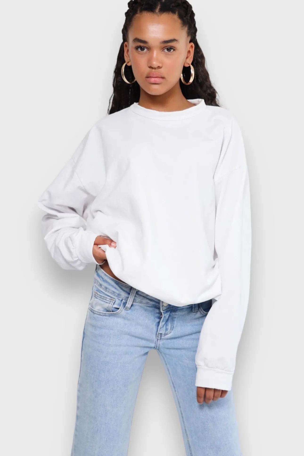 Loungewear>Meet Me There Lounge Sweater White