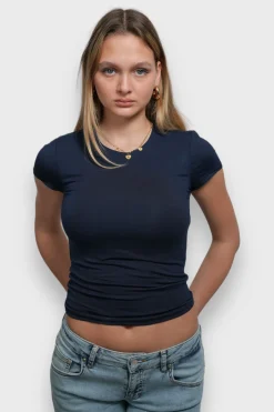 Hauts>Meet Me There Macy Top Navy