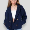Vestes>Meet Me There Manteau Scandi Bleu