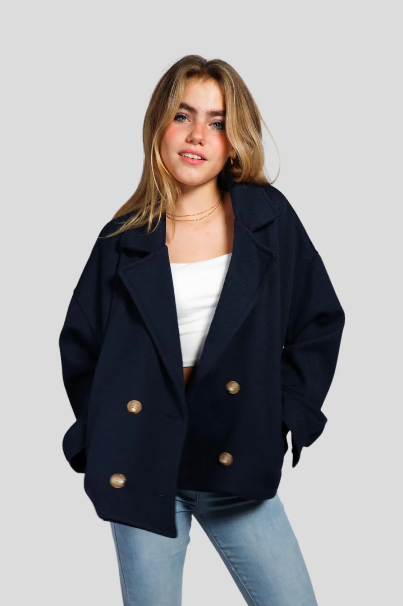 Vestes>Meet Me There Manteau Scandi Bleu