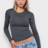 Hauts>Meet Me There Muse Top Dark Grey
