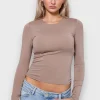 Hauts>Meet Me There Muse Top Taupe