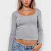 Hauts>Meet Me There Nola Top Grey