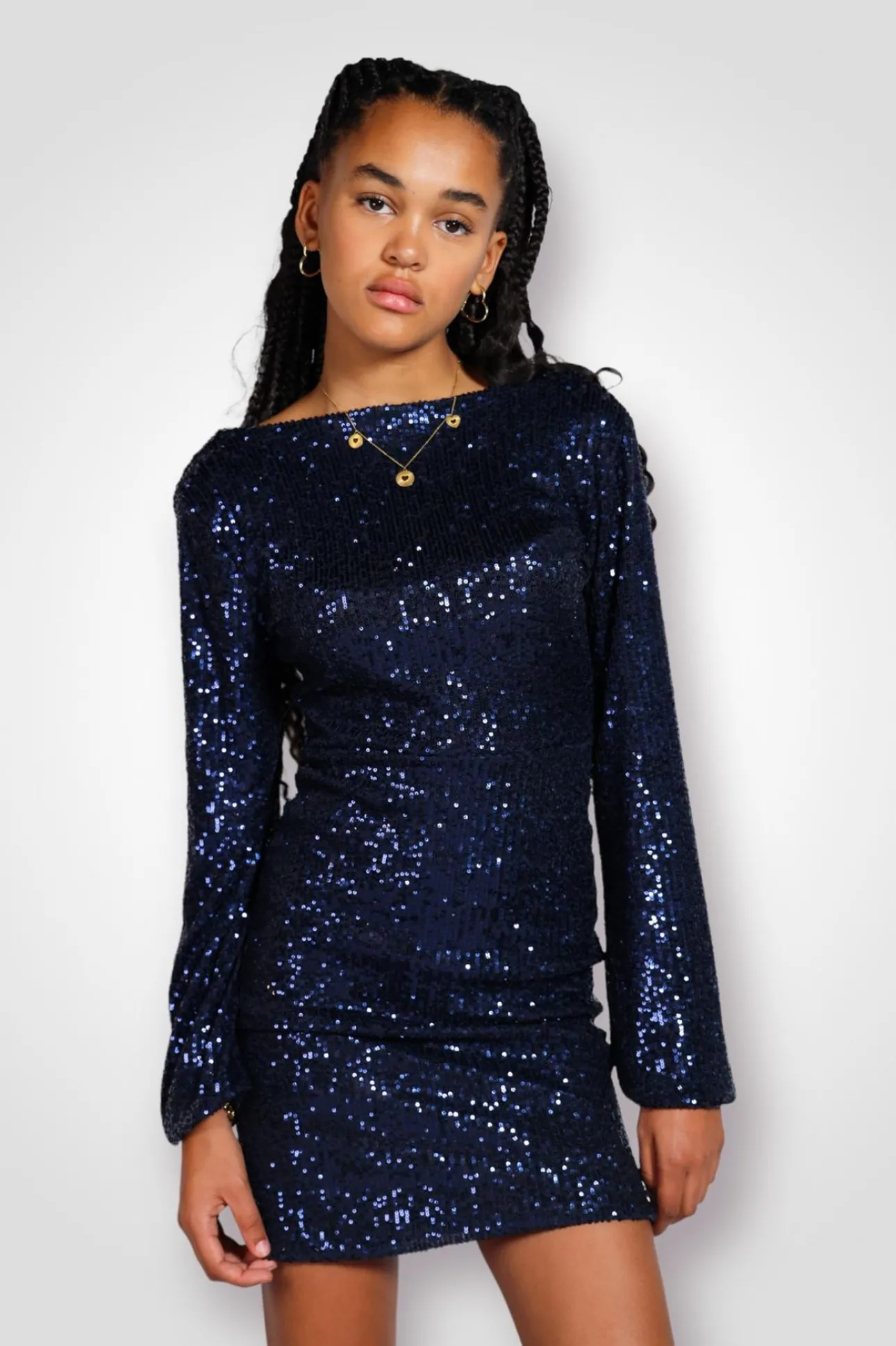 Robes>Meet Me There Robe Brillante Bleu