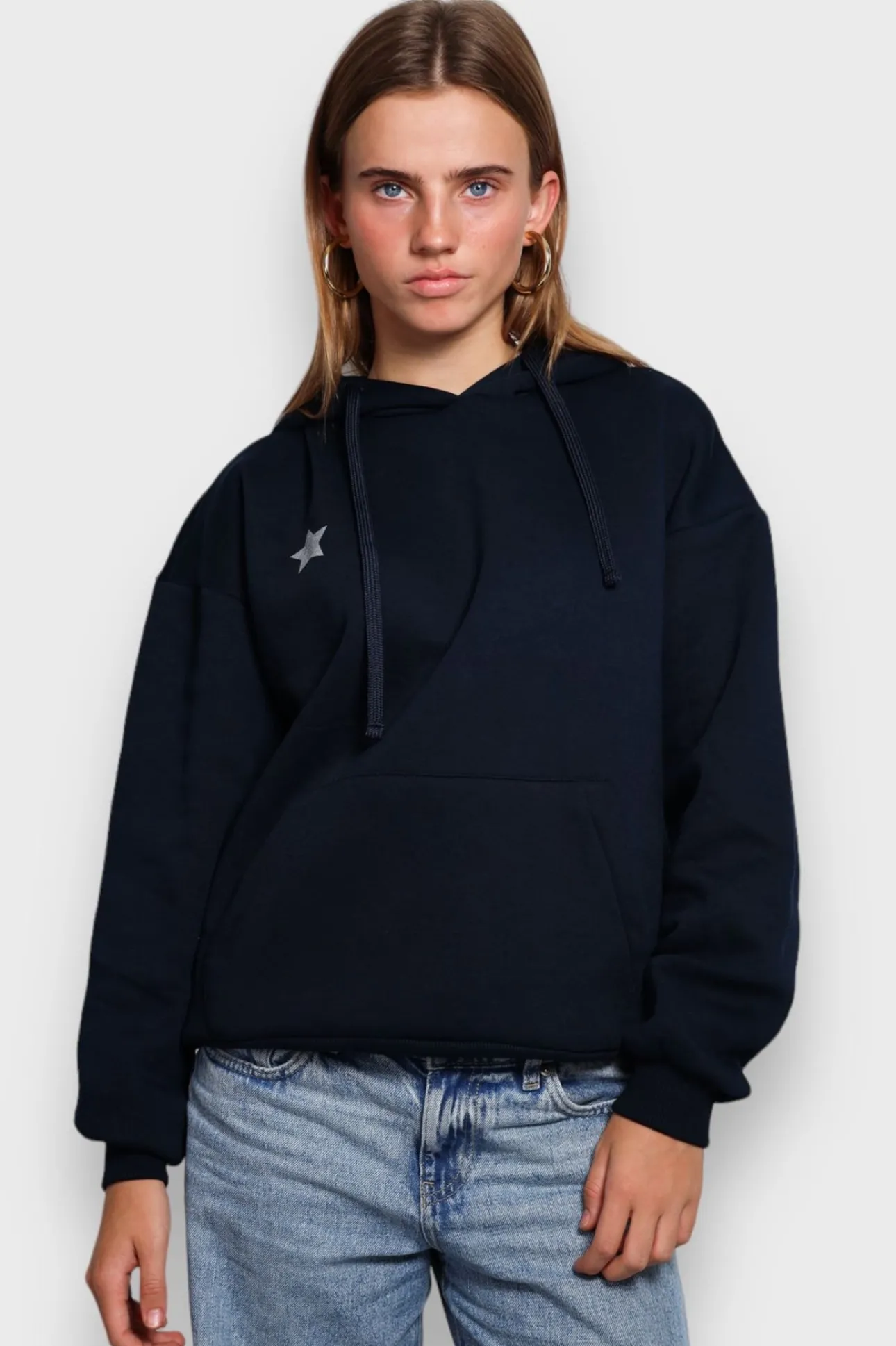 Hoodies En Sweaters>Meet Me There Stargirl Hoodie Navy