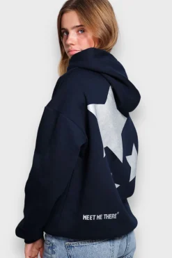 Hoodies En Sweaters>Meet Me There Stargirl Hoodie Navy