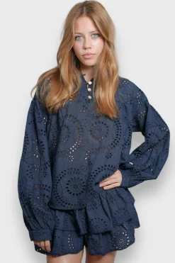 Hauts>Meet Me There Summertime Blouse Navy