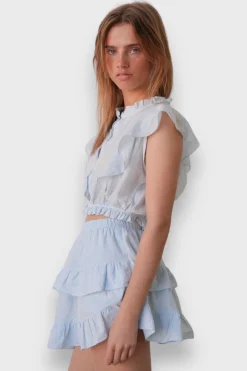 Hauts>Meet Me There Sunshine Blouse Light Blue